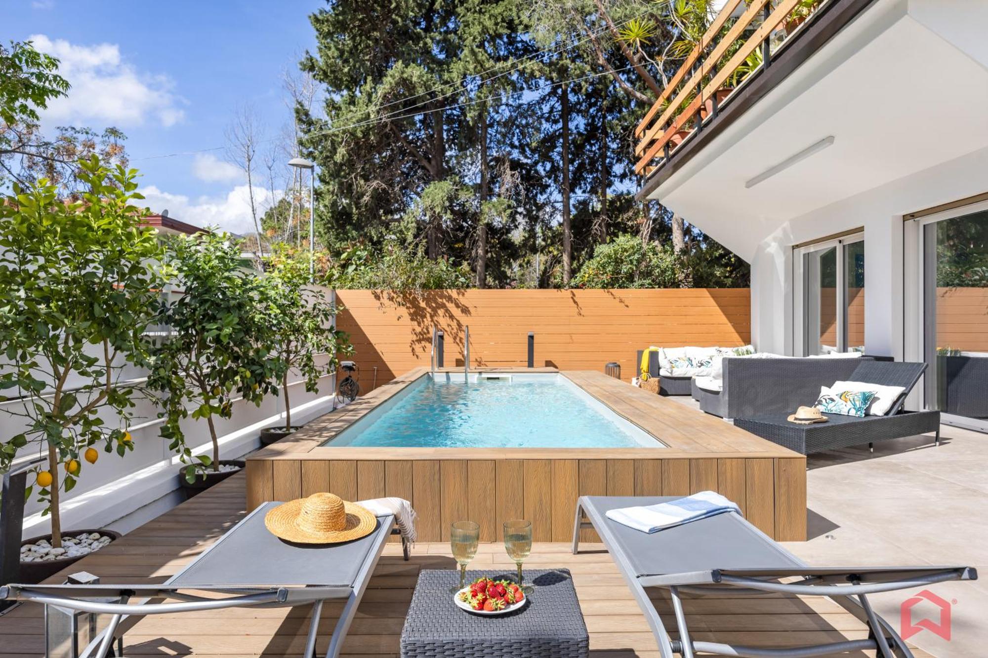Appartamento In Villa Con Piscina Privata Palermo Eksteriør billede